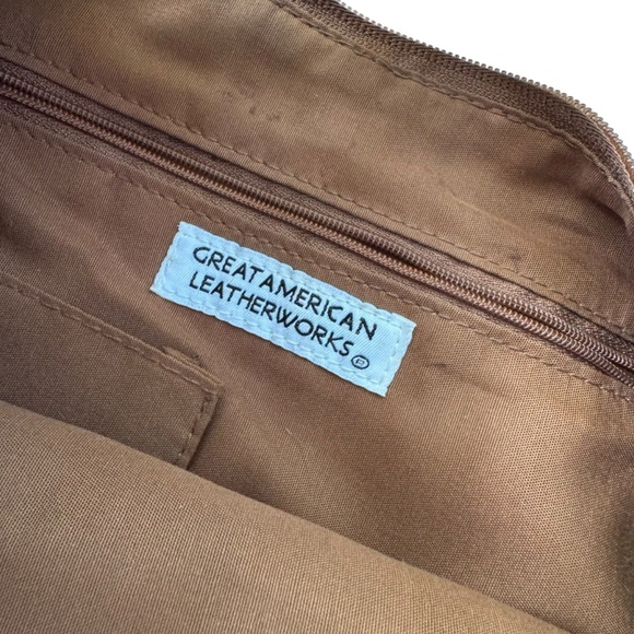 Great American Leatherworks Hobo Leather Bag British Tan - Picture 8 of 14